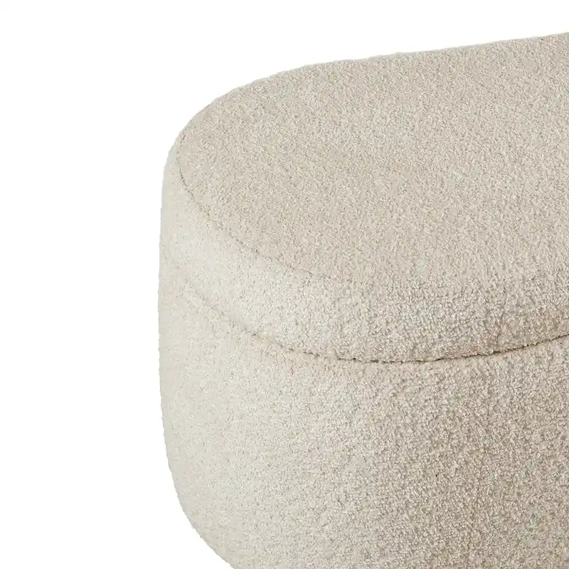 INK+IVY Bailey Taupe Boucle Flip Top Storage Bench