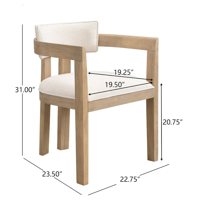 Conrad Sophisticated Modern Dining Chair With Armrest by Christopher Knight Home
