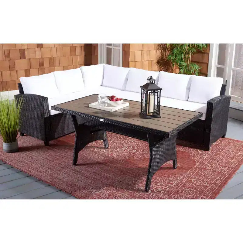 Jovita 3 Piece Corner Seating Set - Indoor/Outdoor - PAT7707 - Safavieh