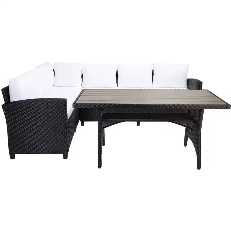 Jovita 3 Piece Corner Seating Set - Indoor/Outdoor - PAT7707 - Safavieh