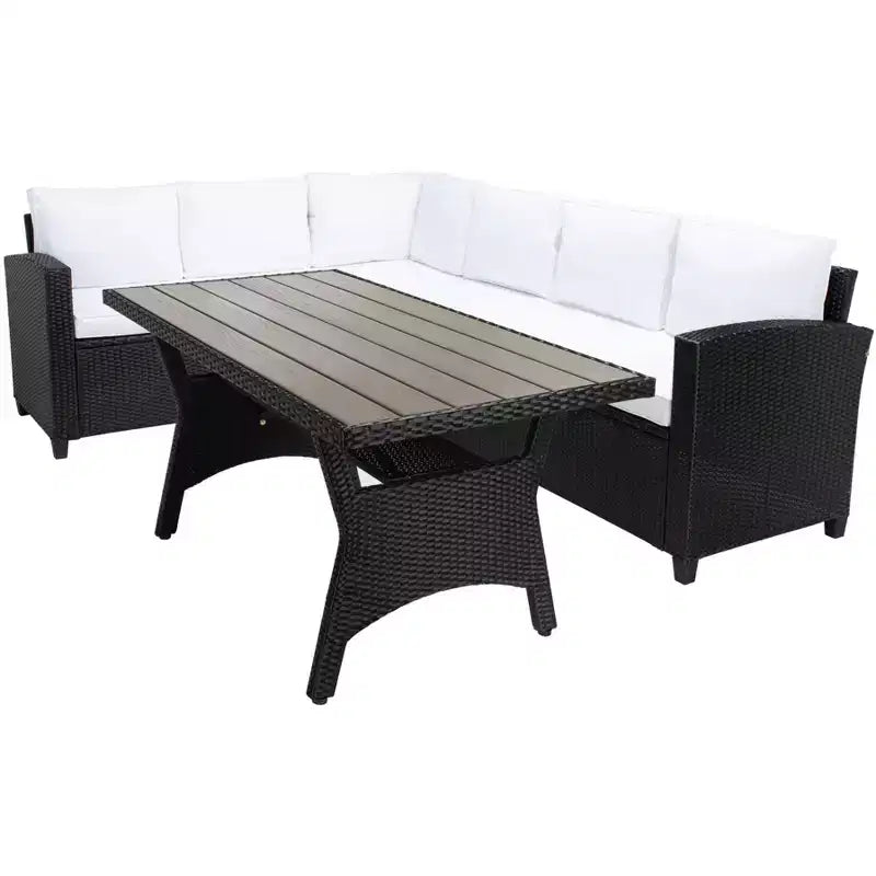 Jovita 3 Piece Corner Seating Set - Indoor/Outdoor - PAT7707 - Safavieh
