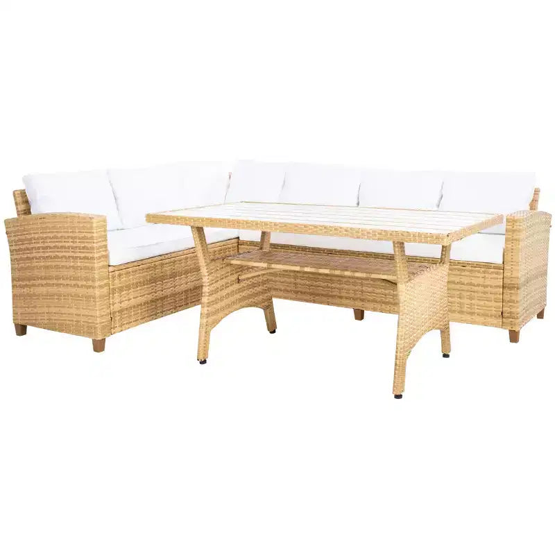 Jovita 3 Piece Corner Seating Set - Indoor/Outdoor - PAT7707 - Safavieh
