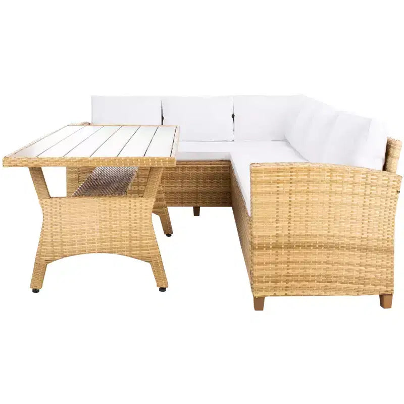 Jovita 3 Piece Corner Seating Set - Indoor/Outdoor - PAT7707 - Safavieh