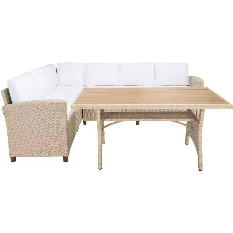 Jovita 3 Piece Corner Seating Set - Indoor/Outdoor - PAT7707 - Safavieh