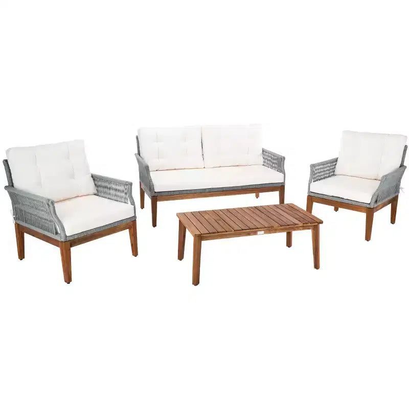 Winslo 4 Piece Living Set - Indoor/Outdoor - PAT7075 - Safavieh
