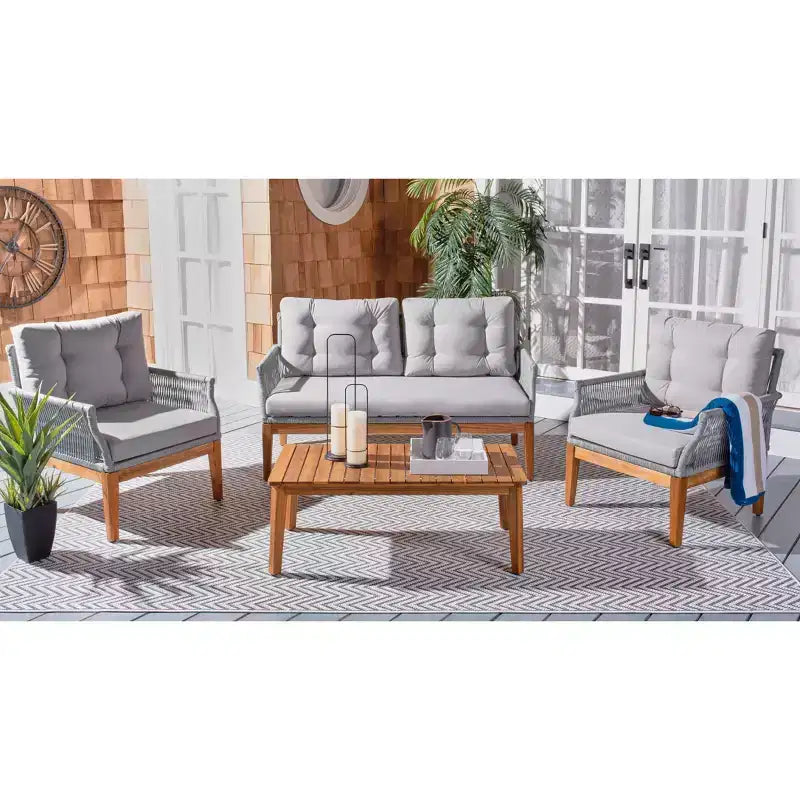 Winslo 4 Piece Living Set - Indoor/Outdoor - PAT7075 - Safavieh