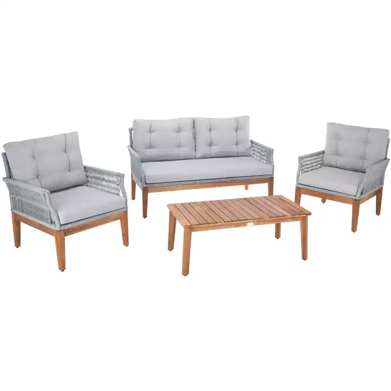 Winslo 4 Piece Living Set - Indoor/Outdoor - PAT7075 - Safavieh