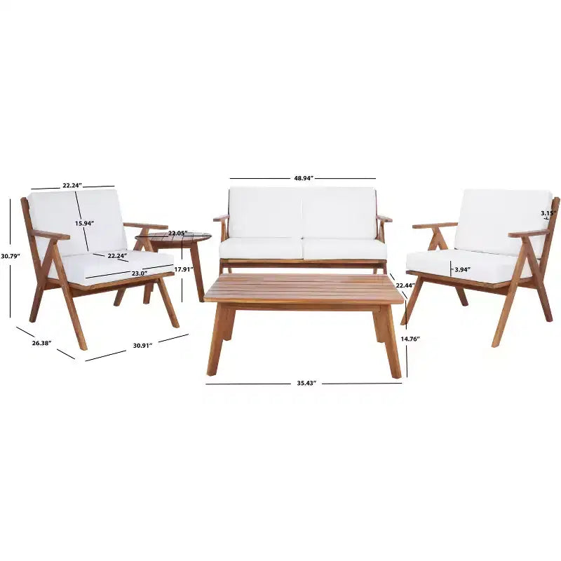 Dryad 5 Piece Living Set - Indoor/Outdoor - PAT7306 - Safavieh