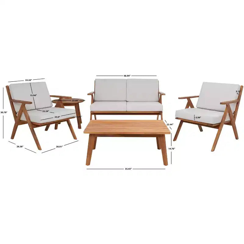 Dryad 5 Piece Living Set - Indoor/Outdoor - PAT7306 - Safavieh