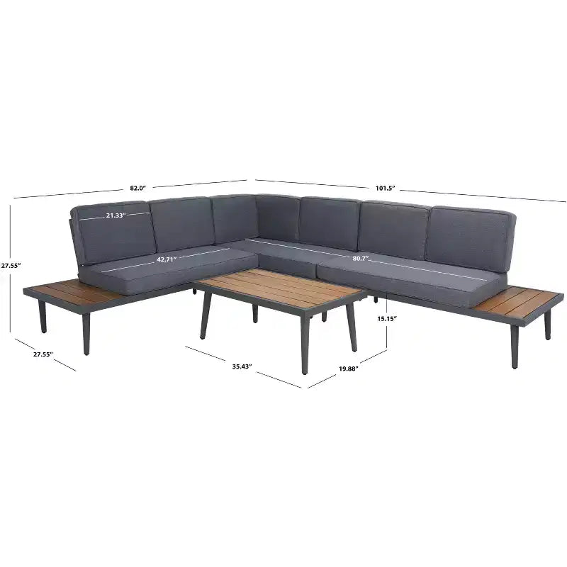 Guthrie Corner Living Set - Indoor/Outdoor - PAT7724 - Safavieh