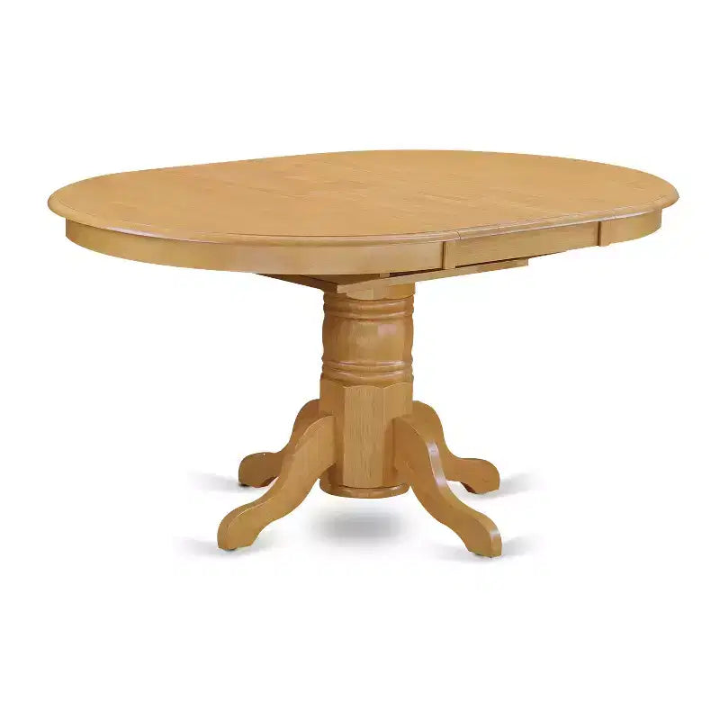 HomeStock Oval Dining Table Set With 4 Chairs Formal Style