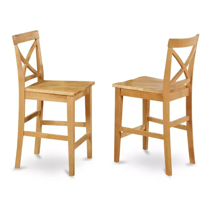 HomeStock Oak Counter Height Dining Set 5 Piece