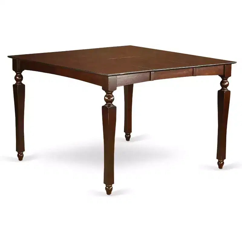 HomeStock Counter Height Dining Set Black Square Table with Butterfly Leaf & 8 Chairs