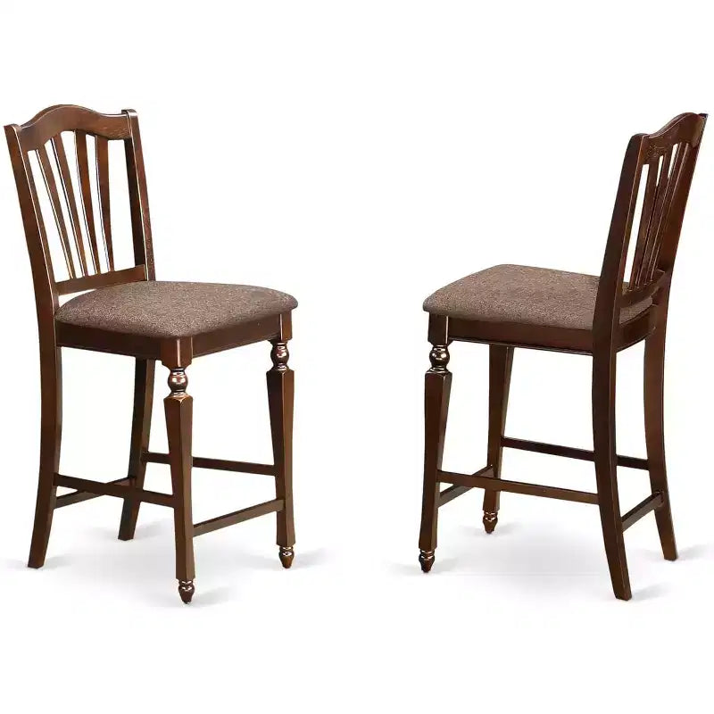 HomeStock Counter Height Dining Set Black Square Table with Butterfly Leaf & 8 Chairs