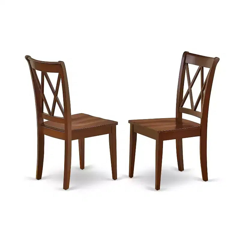 HomeStock ANCL5 MAH Round Dining Set Mahogany
