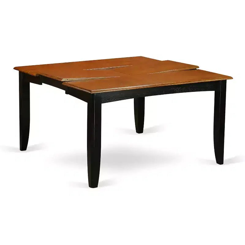 HomeStock 9 Piece Dining Room Table Set Black Cherry Square Table with Butterfly Leaf