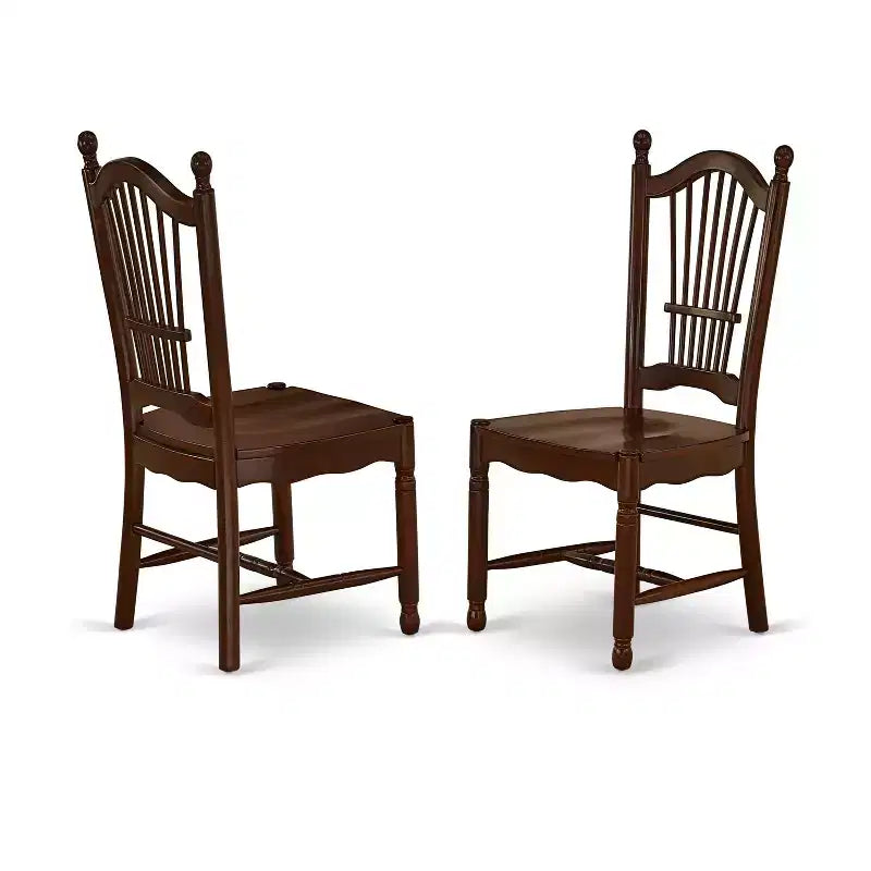 HomeStock ANDO5 MAH W 5 Piece Round Dining Set Mahogany