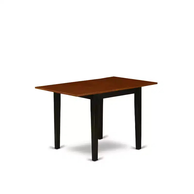 HomeStock 3 Piece Dinette Set Black Cherry Finish Small Kitchen Table Chairs
