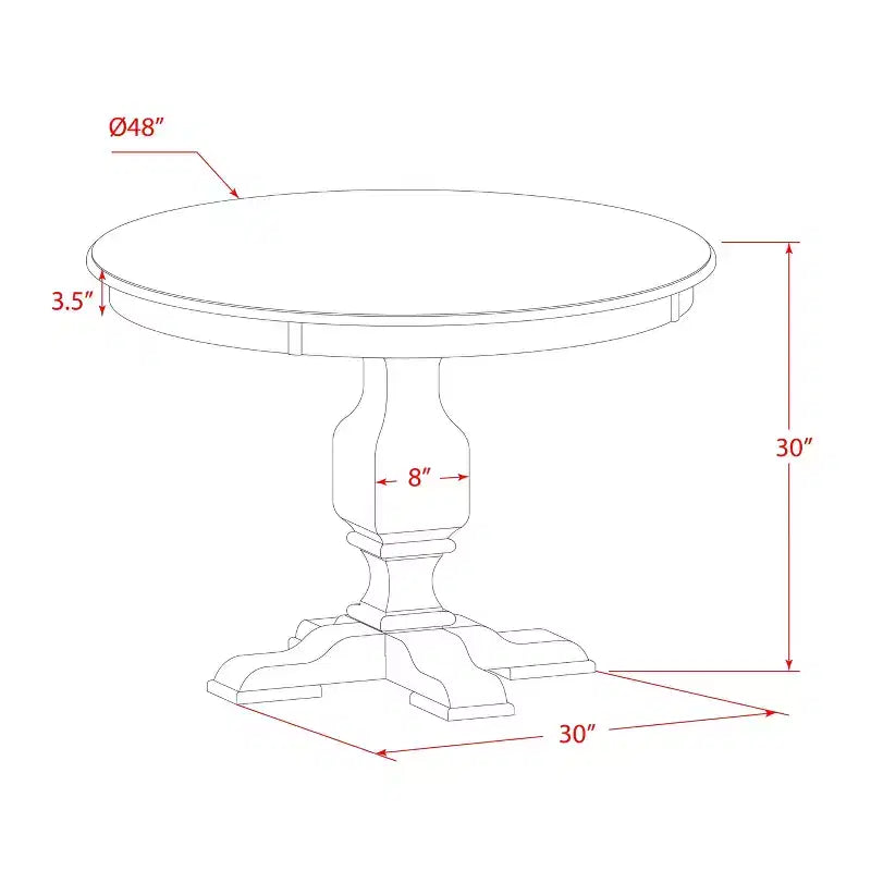 Round Dining Table Set With 6 Chairs Linen Fabric Parsons Style Dining Set