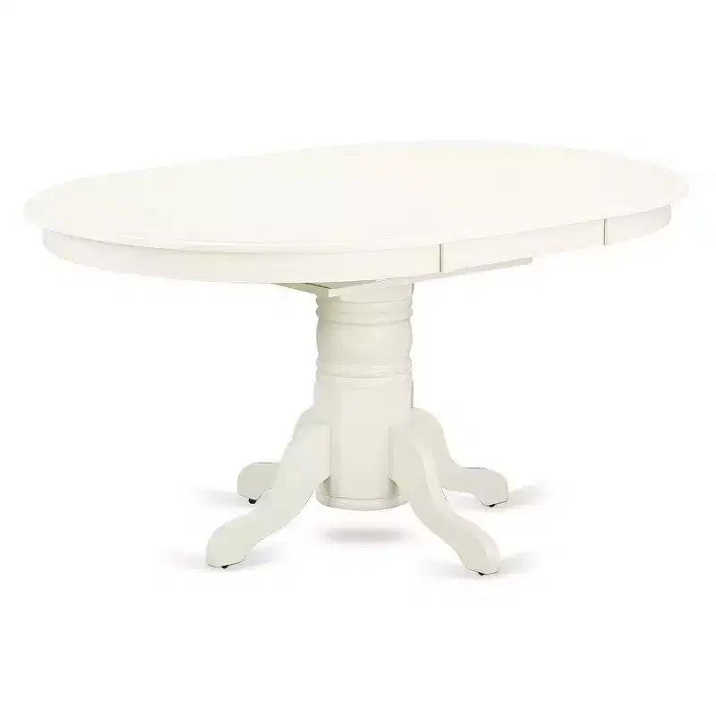 HomeStock AVVA5 Linen White 5 Piece Kitchen Table and Chair Set Modern Style