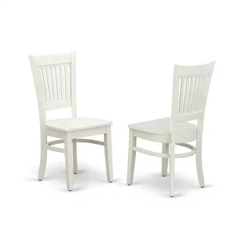 HomeStock Linen White Round Pedestal Dining Table and 4 Chair Set