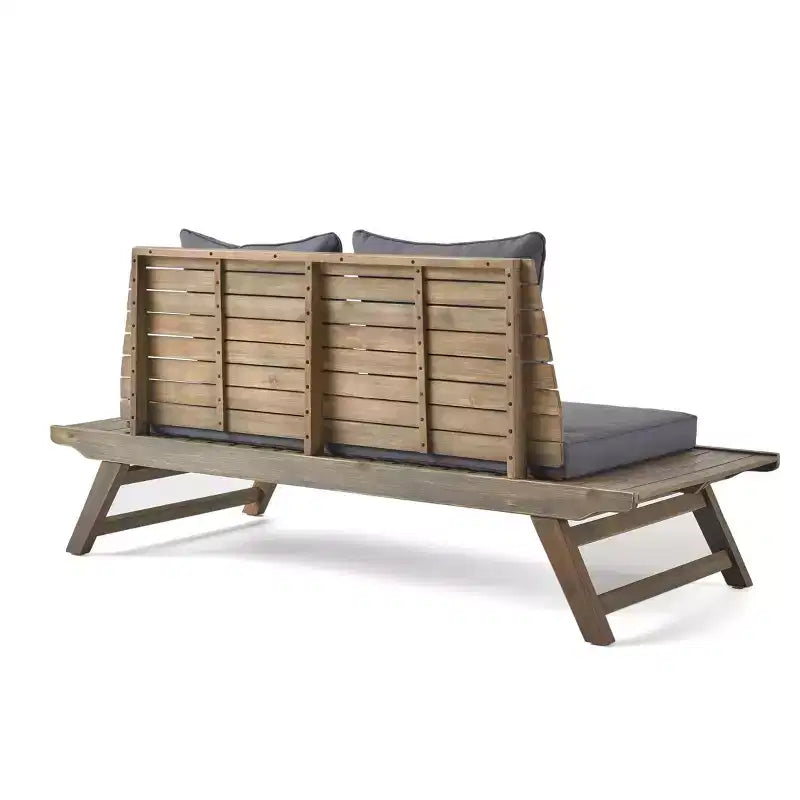 Christopher Knight Home Sedona Outdoor Acacia Wood 4 Seater Chat Set with Cushions