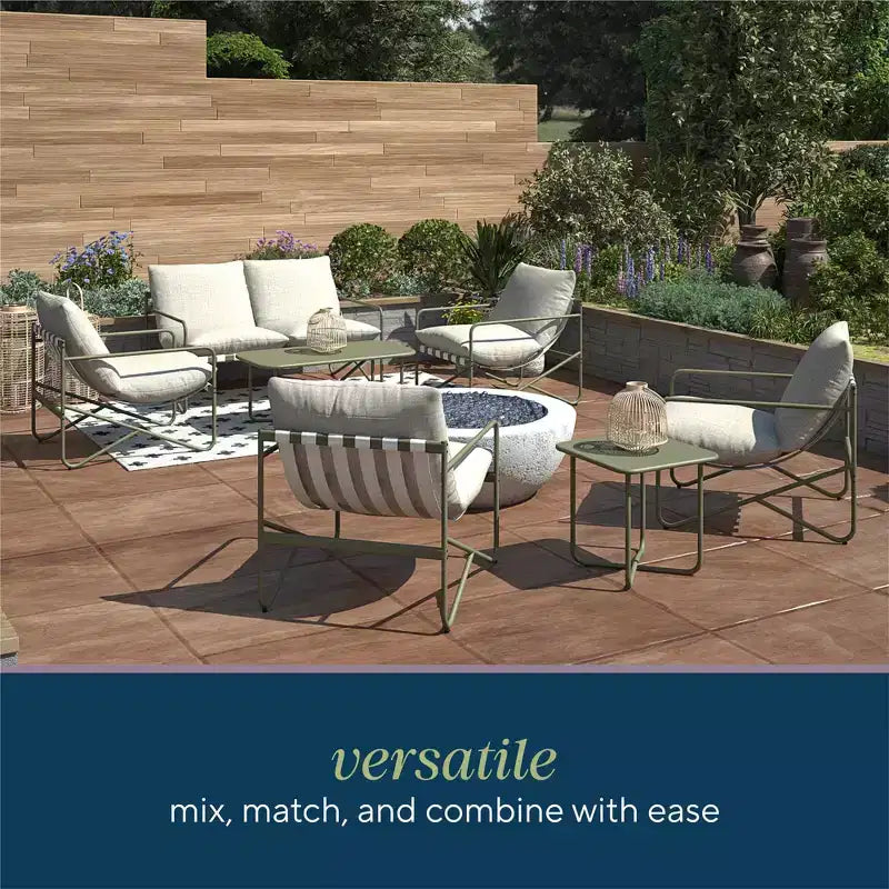 Novogratz Wrenn 4-Piece Sling and Cushion Conversation Set