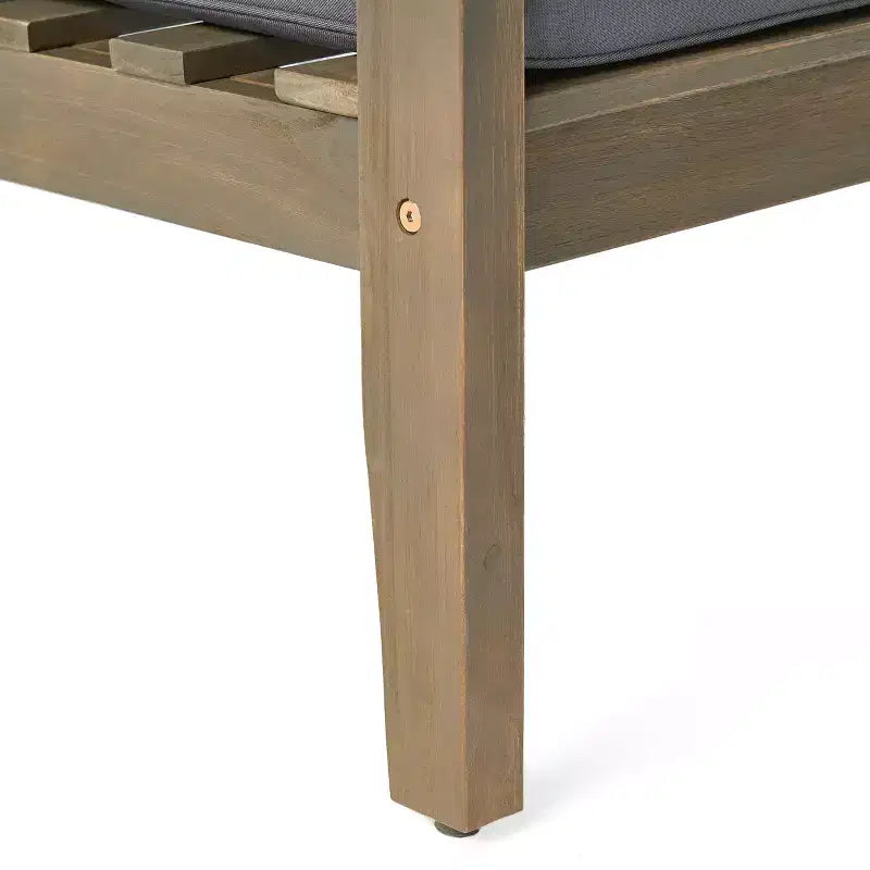 GDFStudio Keanu Outdoor Acacia Wood Loveseat and Coffee Table Set with Cushions