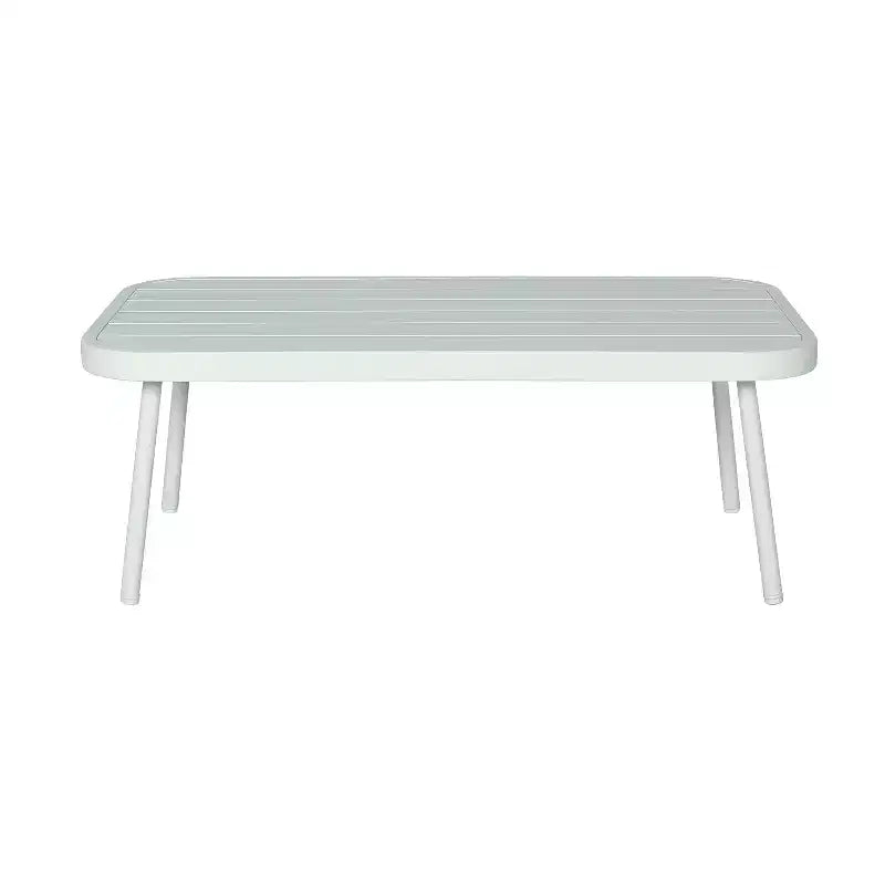 Christopher Knight Home Belle 4 Piece Modern Patio Metal and Rope Upholstered Seating Set with Coffee Table