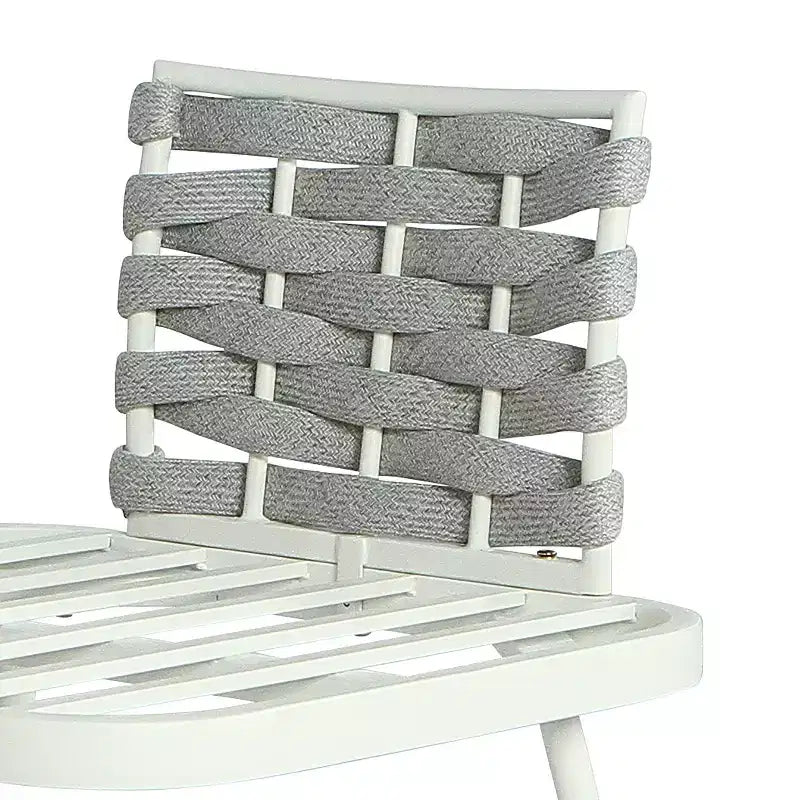 Christopher Knight Home Belle 4 Piece Modern Patio Metal and Rope Upholstered Seating Set with Coffee Table