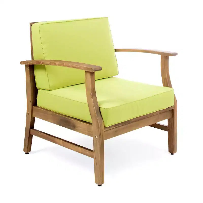 Christopher Knight Home Perla Outdoor 8 Seater Acacia Wood Chat Set with Cushions