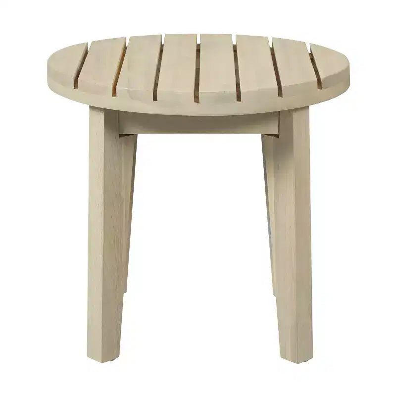 Christopher Knight Home Bennett Rustic 3 Piece Patio Acacia Wood Club Chairs with Round Accent Table