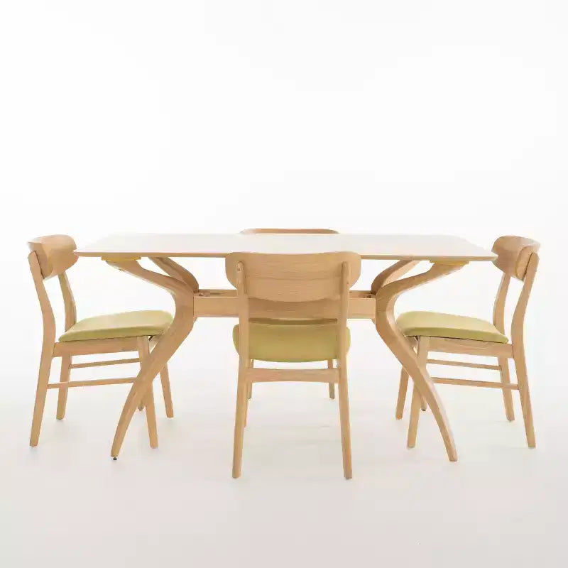 Christopher Knight Home Fausett Mid Century Modern Fabric Upholstered Wood 5 Piece Dining Set
