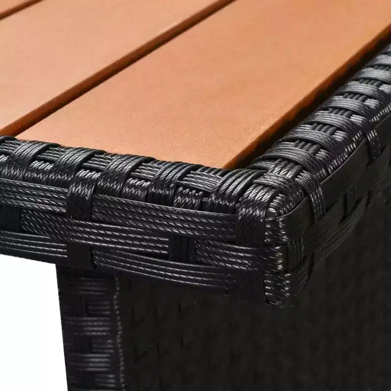 vidaXL Patio Furniture Set Set of 5 Black and Cream White Poly Rattan
