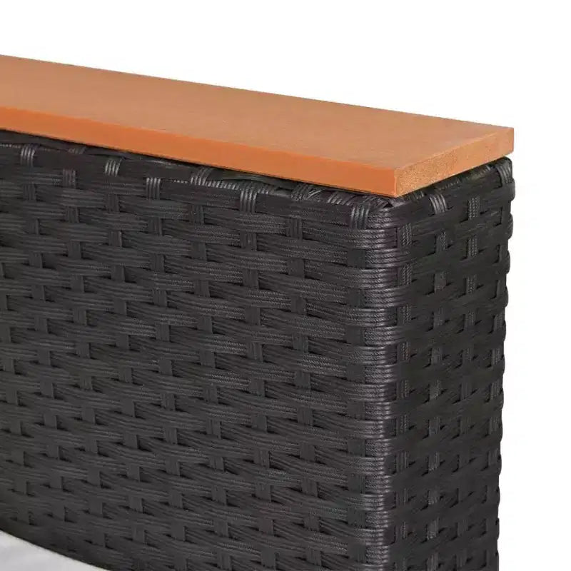 vidaXL Patio Furniture Set Set of 5 Black and Cream White Poly Rattan