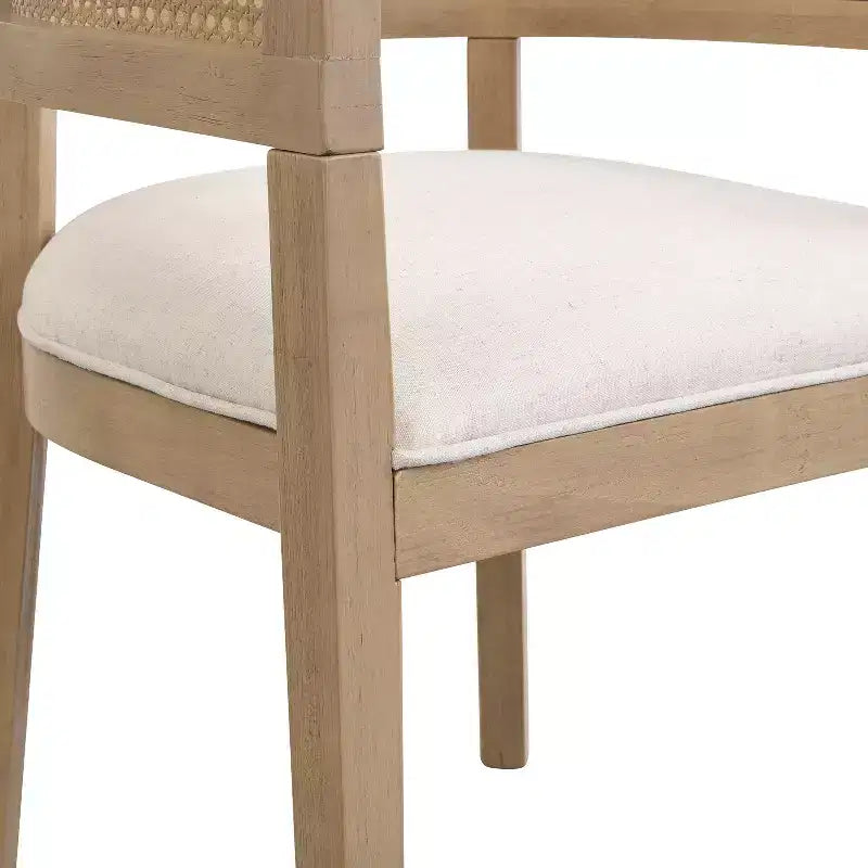 Christopher Knight Home Kassadin Farmhouse 7 Piece Dining Set with Rubberwood Upholstered Rattan Chairs
