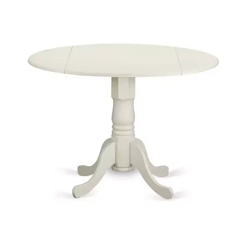 HomeStock 5 Piece Dining Room Furniture Set Includes a Round Kitchen Table with Dropleaf and 4 Dining Chairs, 42x42 Inch
