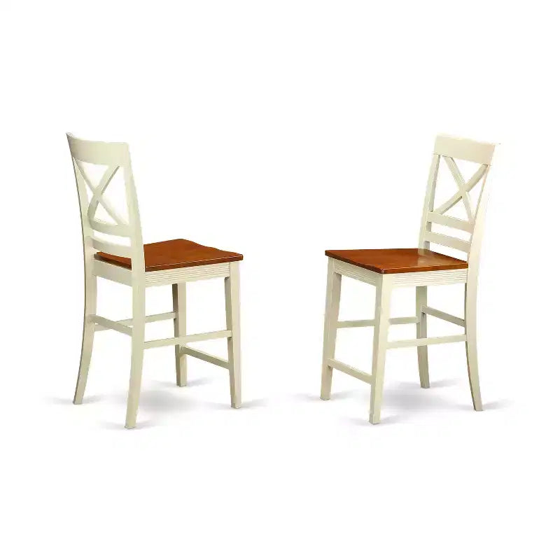Rubber Wood Counter Height Dining Set Transitional Style 135