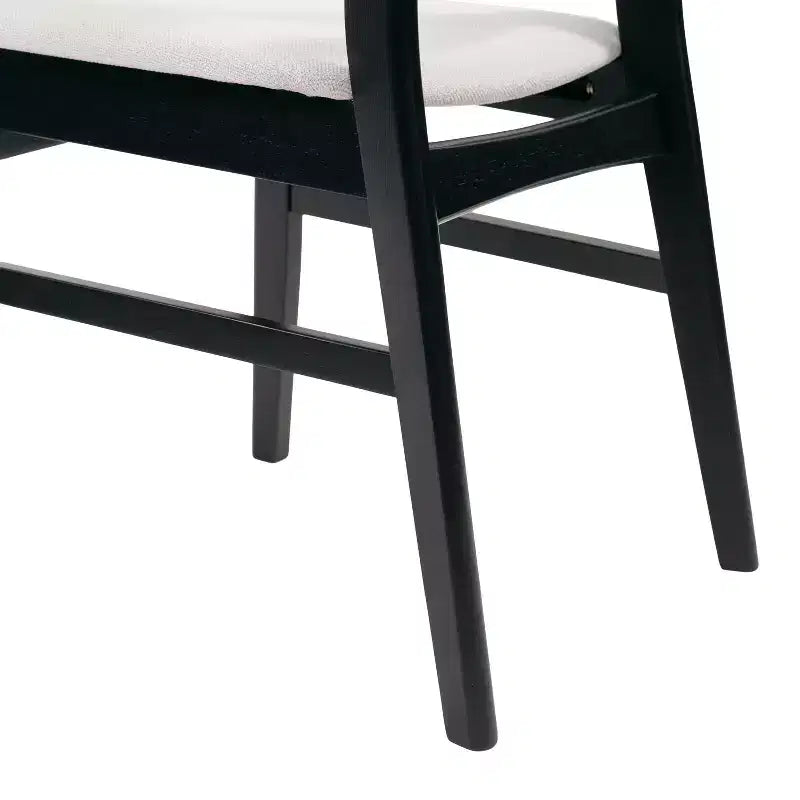 Christopher Knight Home Jinna Mid-Century Modern 5 Piece Rubberwood Dining Set with Upholstered Chairs