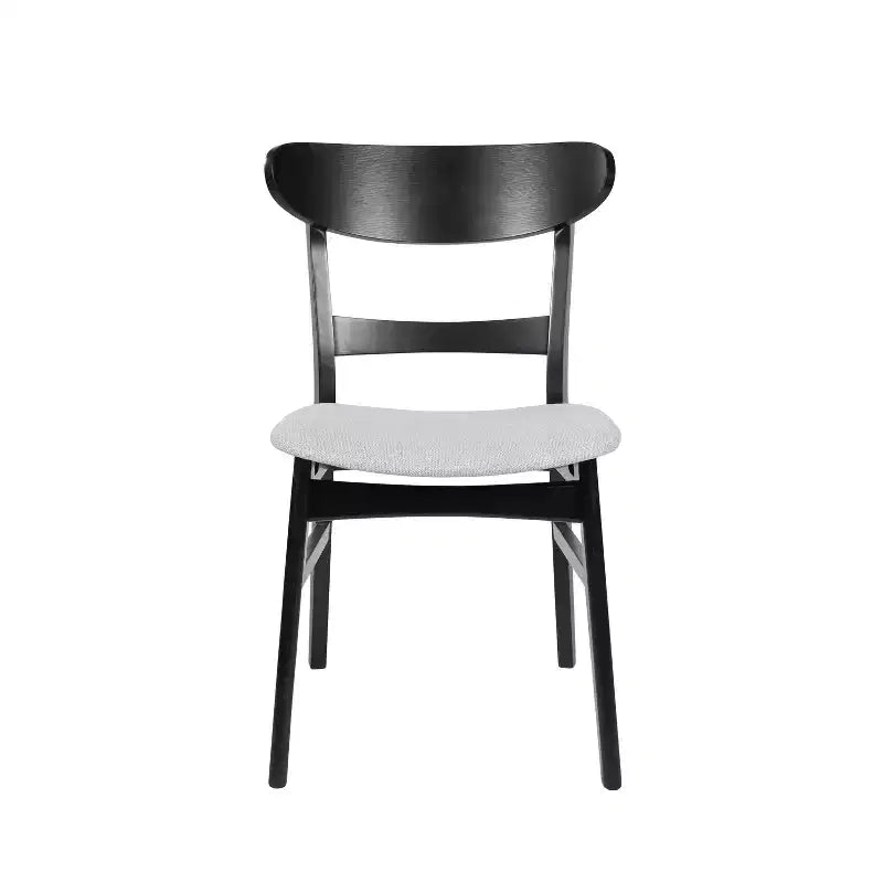 Christopher Knight Home Jinna Mid-Century Modern 5 Piece Rubberwood Dining Set with Upholstered Chairs