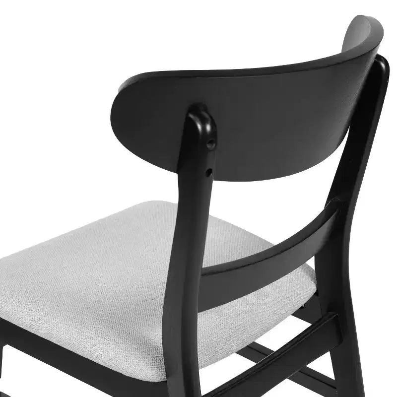 Christopher Knight Home Jinna Mid-Century Modern 5 Piece Rubberwood Dining Set with Upholstered Chairs