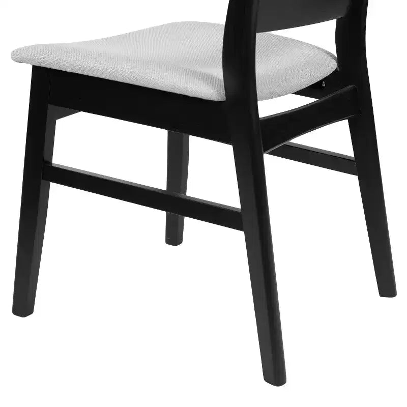 Christopher Knight Home Jinna Mid-Century Modern 5 Piece Rubberwood Dining Set with Upholstered Chairs