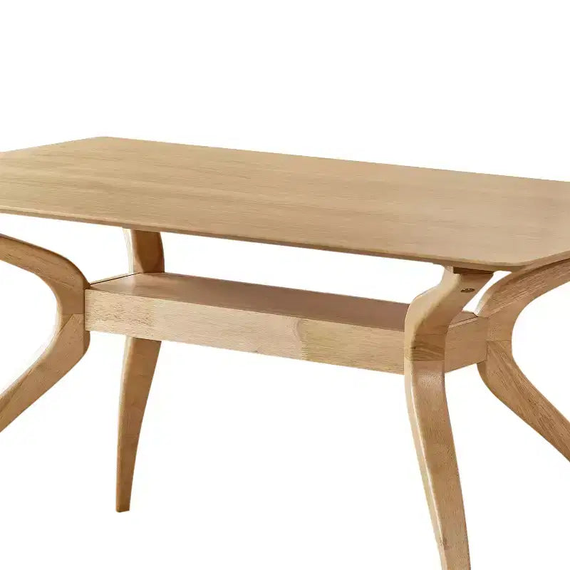 GDFStudio Megann Mid-Century Modern Wood Fabric Upholstered 5 Piece Dining Set