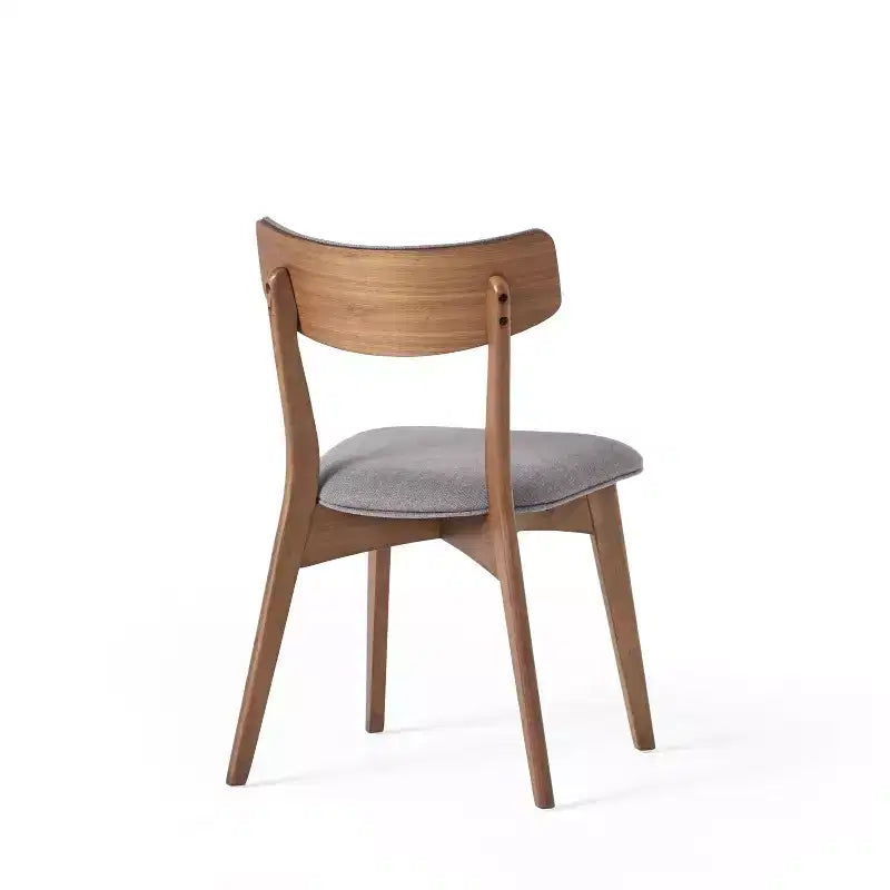 GDFStudio Megann Mid-Century Modern Wood Fabric Upholstered 5 Piece Dining Set