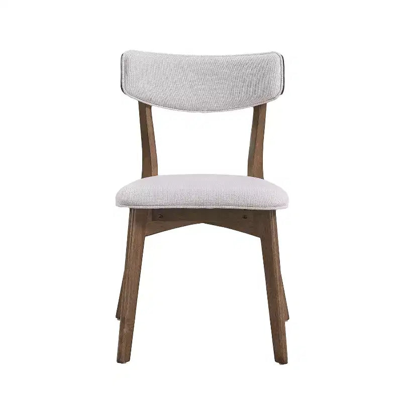 GDFStudio Megann Mid-Century Modern Wood Fabric Upholstered 5 Piece Dining Set