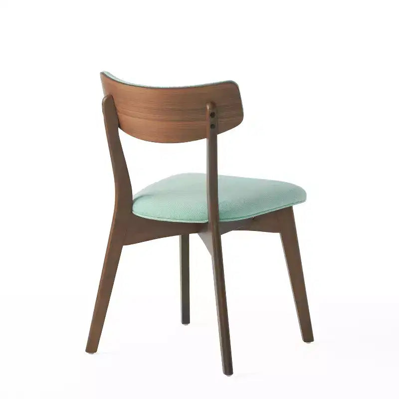 GDFStudio Megann Mid-Century Modern Wood Fabric Upholstered 5 Piece Dining Set