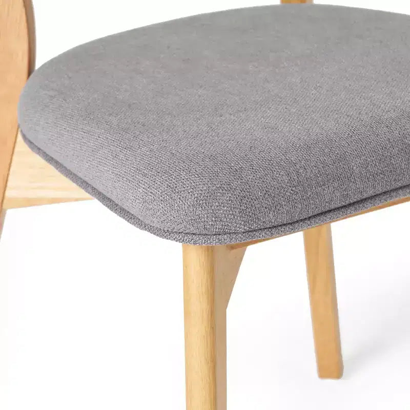 GDFStudio Megann Mid-Century Modern Wood Fabric Upholstered 5 Piece Dining Set