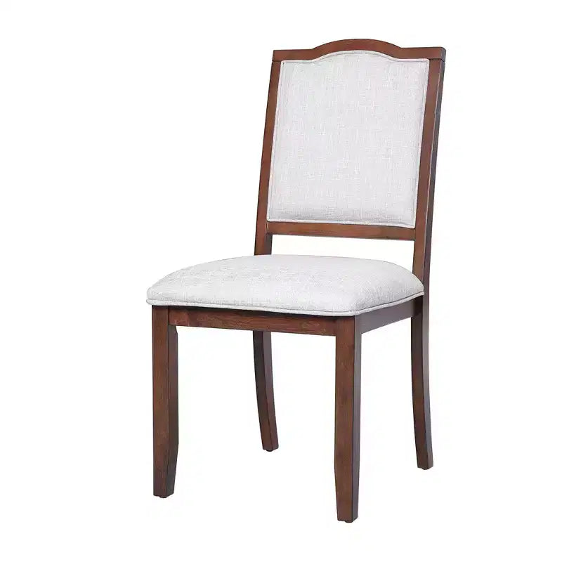 Farmhouse Extendable Dining Table Set for 6, 7 Pieces Wood Expanding Kitchen Table Set with 6 Upholstered Chairs