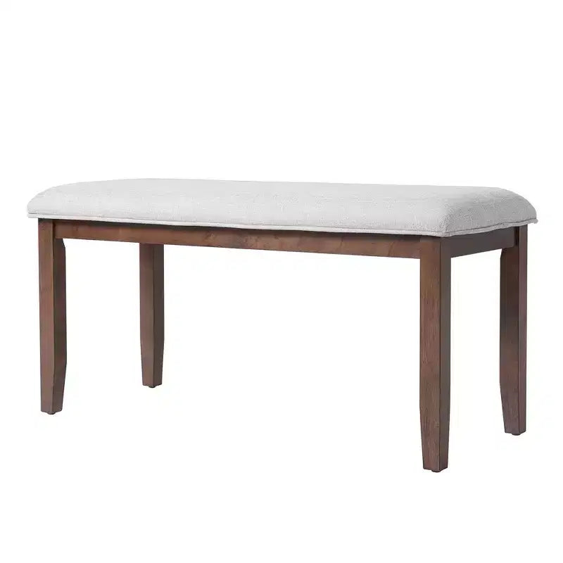 Farmhouse Extendable Dining Table Set for 6, 7 Pieces Wood Expanding Kitchen Table Set with 6 Upholstered Chairs