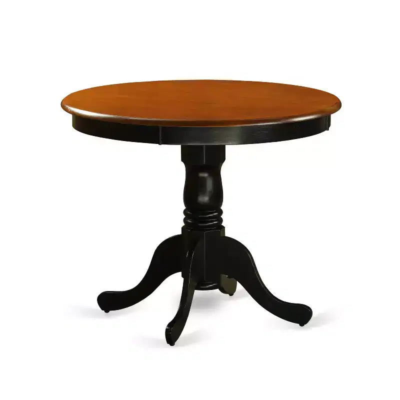 HomeStock Belmont 5-Piece Kitchen Table Set, Black & Cherry